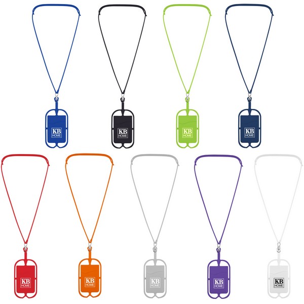 EH228 Silicone Lanyard With Phone Holder & Wall...